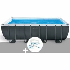 Kit Piscine Tubulaire Intex Ultra XTR Frame Rectangulaire 5,49 X 2,74 X 1,32 M + Kit D'entretien - Gris