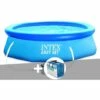 Kit Piscine Autoportée Intex Easy Set 3,05 X 0,76 M + Bâche à Bulles - Bleu