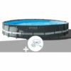 Kit Piscine Tubulaire Intex Ultra XTR Frame Ronde 7,32 X 1,32 M + Kit D'entretien - Gris