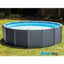 Piscine Tubulaire Ronde Intex Graphite 4,78 X 1,24 M