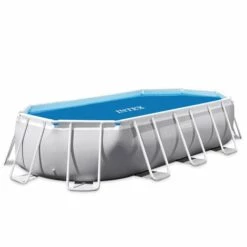 Bâche à Bulles Renforcée Pour Piscine Tubulaire Ovale 6,10 X 3,05 M - Intex - Bleu