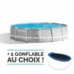 Piscine Tubulaire Ronde Intex Prism Frame 4,27 X 1,07 M - Gris