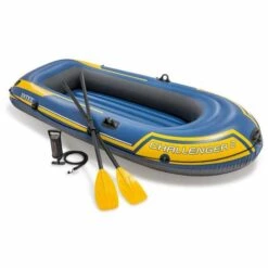 Kit Bateau Gonflable 2 Places Challenger 2 Avec Rames Et Gonfleur - Intex