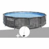 Kit Piscine Tubulaire Intex Baltik Ronde 5,49 X 1,22 M + Douche Solaire - Gris