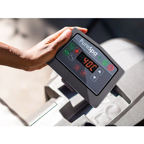 Kit Spa Gonflable Intex PureSpa Baltik Rond Bulles 4 Places + 6 Filtres + Aspirateur - Gris – Image 3