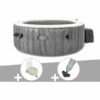 Kit Spa Gonflable Intex PureSpa Baltik Rond Bulles 4 Places + Porte-verre + Aspirateur - Gris