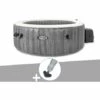Kit Spa Gonflable Intex PureSpa Baltik Rond Bulles 4 Places + Aspirateur - Gris