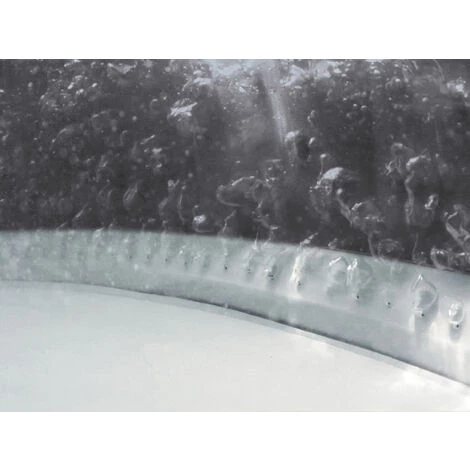 Kit Spa Gonflable Intex PureSpa Baltik Rond Bulles 4 Places + Kit D'entretien + Porte-verre + Kit Traitement Brome - Gris – Image 5