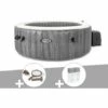 Kit Spa Gonflable Intex PureSpa Baltik Rond Bulles 6 Places + Kit D'entretien + Kit Traitement Brome - Gris