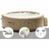 Kit Spa Gonflable Intex PureSpa Sahara Rond Bulles 6 Places + Kit D'entretien + 2 Appuie-têtes + Kit Traitement Brome - Beige
