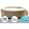 Kit Spa Gonflable Intex PureSpa Sahara Rond Bulles 6 Places + 6 Filtres + Kit D'entretien + Aspirateur - Beige