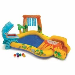 INTEX Aire De Jeux Gonflable Dinosaure - Jaune