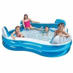 INTEX Piscine Gonflable Avec 4 Sieges Pour Enfant Et Famille - 2,29x2,29x0,66m