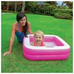 INTEX Piscine Gonflable Enfant / Bébé Pataugeoire Carree 85 X 85 X 23 Cm (couleur Aléatoire)