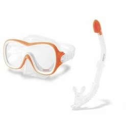 Kit Masque Et Tuba Intex Wave Rider 8 Ans Et + - Orange