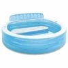 Piscine Familiale Avec Banquette Intégrée Intex - Bleu - Bleu Et Blanc