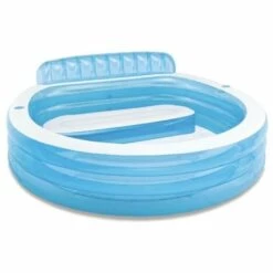 Piscine Familiale Avec Banquette Intégrée Intex - Bleu - Bleu Et Blanc