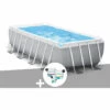 Kit Piscine Tubulaire Intex Prism Frame Rectangulaire 4,00 X 2,00 X 1,22 M + Kit De Traitement Au Chlore
