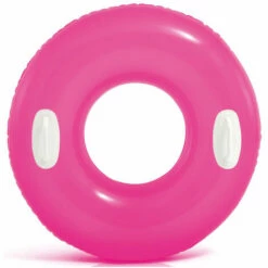 Intex - Bouée Géante Gonflable Coloris Acidulé Avec 2 Poignées D 76 Cm - Rose