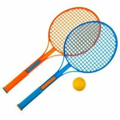 INTEX Lot De 2 Raquettes De Tennis "1 Balle" 52cm Orange & Bleu
