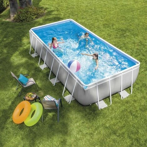 Piscine Tubulaire Prism Rectangulaire 4.88 X 2.44 X 1.07m Intex + Accessoires - Bleu - Bleu – Image 3
