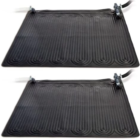Tapis Chauffant Solaire 2 Pcs PVC 1,2 X 1,2 M Noir 28685 INTEX - N/A