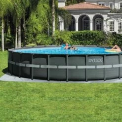 Kit Piscine Tubulaire Ultra Frame 7.32xH1.32 Intex - Gris - Gris
