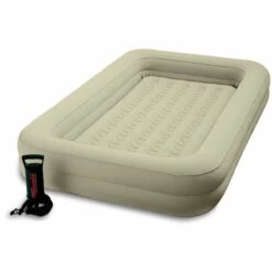Matelas Gonflable Enfant 1 Place + Gonfleur - Intex - Beige