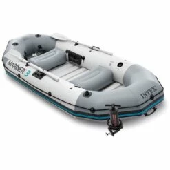 Kit Bateau Gonflable 3 Places Mariner 3 Avec Rames Et Gonfleur - Intex