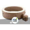 Kit Spa Gonflable Intex PureSpa Sahara Rond Bulles 8 Places + 12 Filtres - Beige