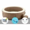 Kit Spa Gonflable Intex PureSpa Sahara Rond Bulles 8 Places + 12 Filtres + Aspirateur + Kit De Traitement Au Brome - Beige