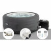 Kit Spa Gonflable Intex PureSpa Access Rond Bulles 4 Places + Kit D'entretien + Porte-verre + Kit De Traitement Brome - Gris