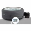 Kit Spa Gonflable Intex PureSpa Access Rond Bulles 4 Places + 6 Filtres - Gris