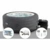 Kit Spa Gonflable Intex PureSpa Access Rond Bulles 4 Places + 6 Filtres + Kit D'entretien + Kit Traitement Brome - Gris