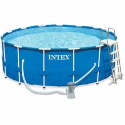 Piscine Tubulaire Metal Frame Ronde 4,57 X 1,22 M - Intex - Bleu