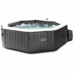 Spa Gonflable INTEX - Carbone - 201 X 71 Cm - 4 Places - Carré