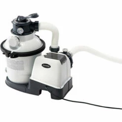 INTEX Pompe à Filtre De Sable - Noir - Blanc - Piscine Hors-sol - Vanne à 6 Voies - Secteur - 220 - 240 V (126644GS)