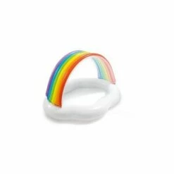 INTEX Piscine Gonflable Enfant "Rainbow" 142cm Blanc