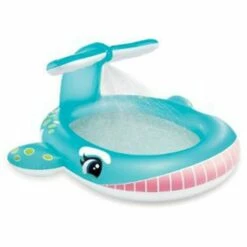 INTEX Piscine Fontaine Gonflable "Baleine" 201cm Bleu