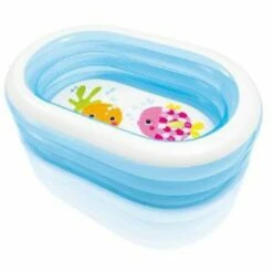 INTEX Piscine Gonflable Pour Enfant "Ovale" 163cm Bleu