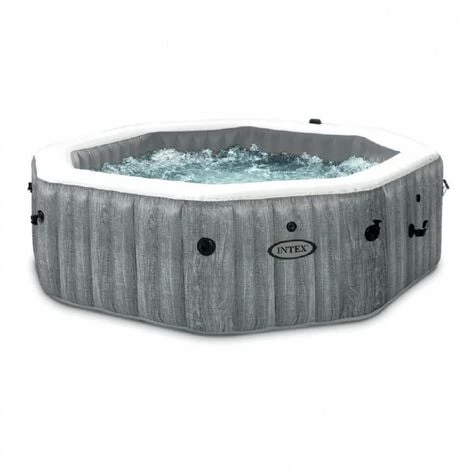 Spa Gonflable Baltik Intex 6 Places Octogonal - 6 Personnes - Gris Cérusé