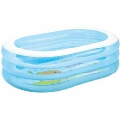 INTEX 57482 - PISCINA BABY OVALE TRASPARENTE CM163X107X46