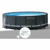 Kit Piscine Tubulaire Intex Ultra XTR Frame Ronde 4,27 X 1,22 M + Kit D'entretien - Gris
