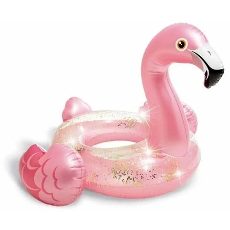 INTEX Bouée Gonflable "Flamant Glitter" 119cm Rose