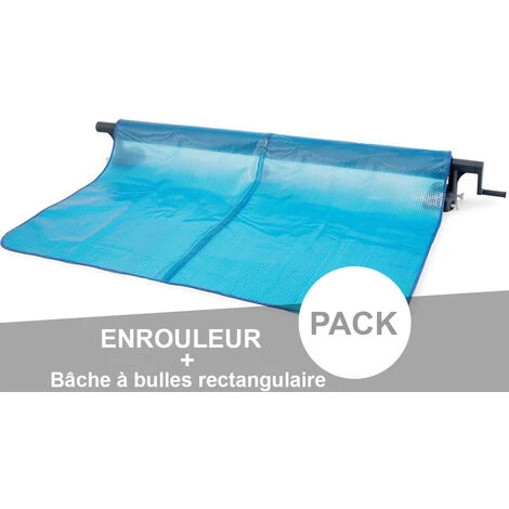 Enrouleur + Bâche à Bulles Pour Piscine Tubulaire Rectangulaire 5,49 X 2,74 M - Intex – Image 2