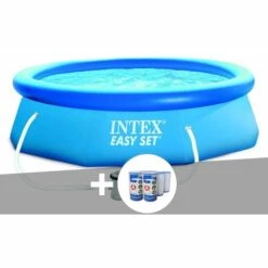 Kit Piscine Autoportée Intex Easy Set 3,66 X 0,76 M + 6 Cartouches