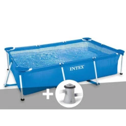 Kit Piscine Tubulaire Rectangulaire Intex 2,60 X 1,60 X 0,65 M + Epurateur 1,25 M³/h