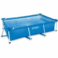 Piscine Tubulaire Metal Frame Junior Rectangulaire 2,20 X 1,50 X 0,60 M - Intex - Bleu